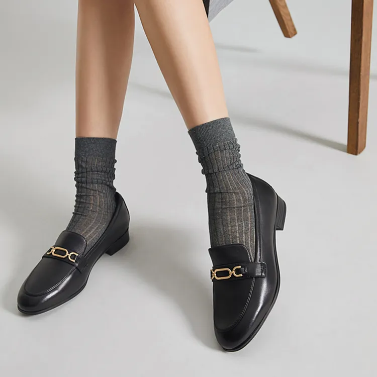 Clarks Routee25 Charm Loafers 2.5cm Women's Black-4