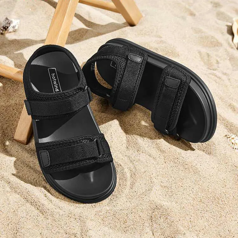 Hotwind Beach Sandals Women's Black-6
