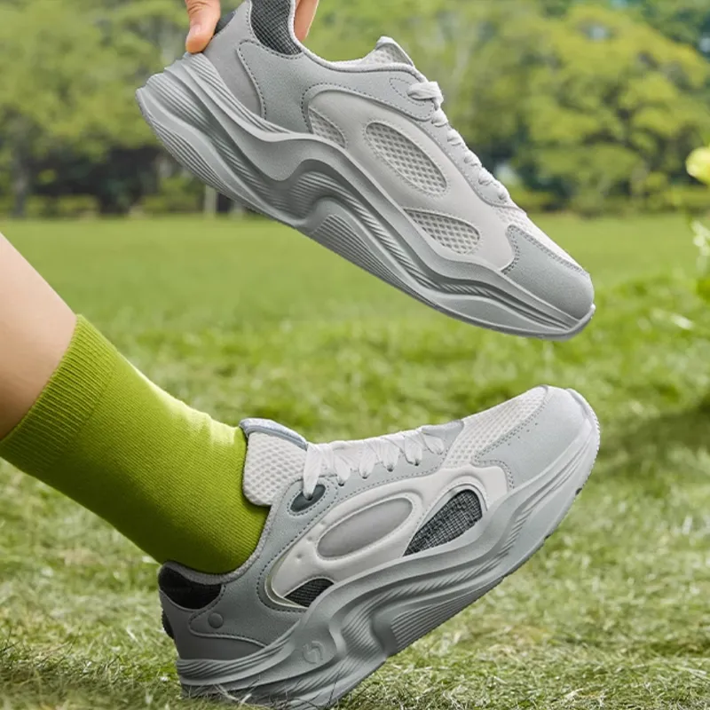 361° Yunshu Anti-Slip Wear-Resistant Low-Top Casual Shoes Women's White Gray-3