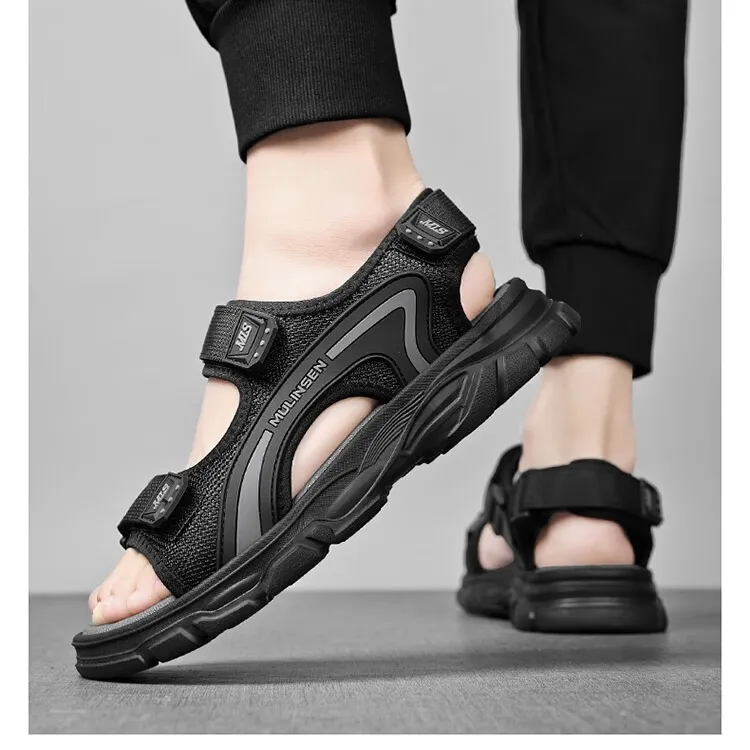Mulinsen Beach Sandals Men Black/Khaki-4