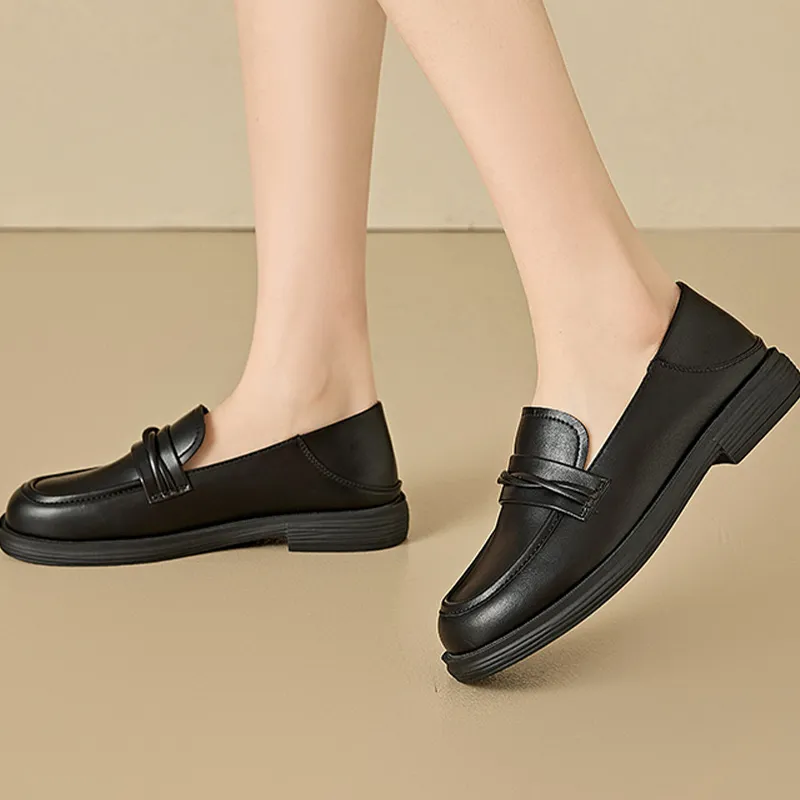 DUSTO Loafers Women's Black/Beige-2