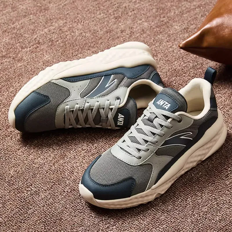 Anta Unruly Series Anti Slip Wear Resistant Low Top Casual Shoes Men's Blue Gray-1