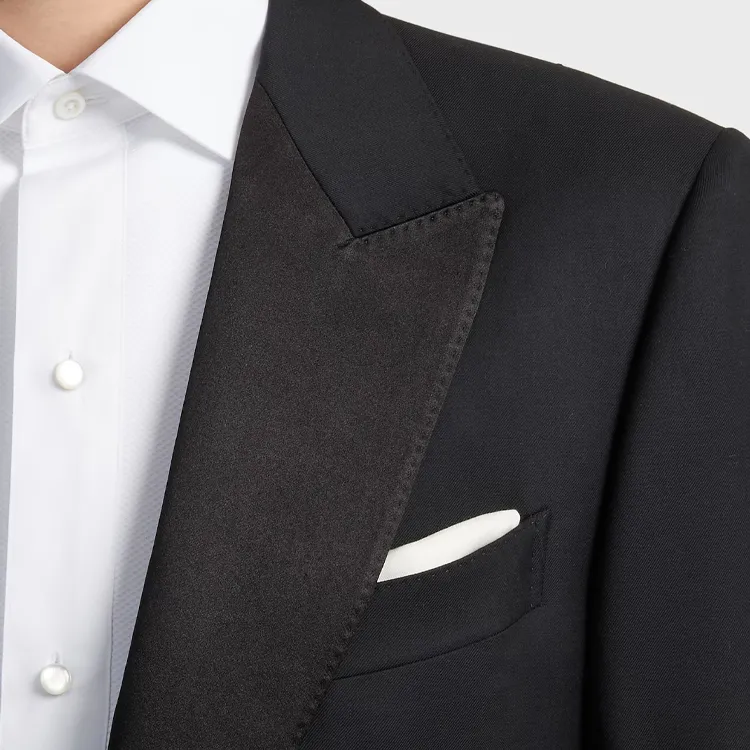 Zegna Logo Detailed Pocket Square-1