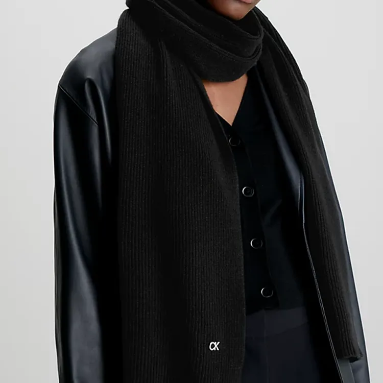 CK/Calvin Klein Knit Scarves Women's Black-1
