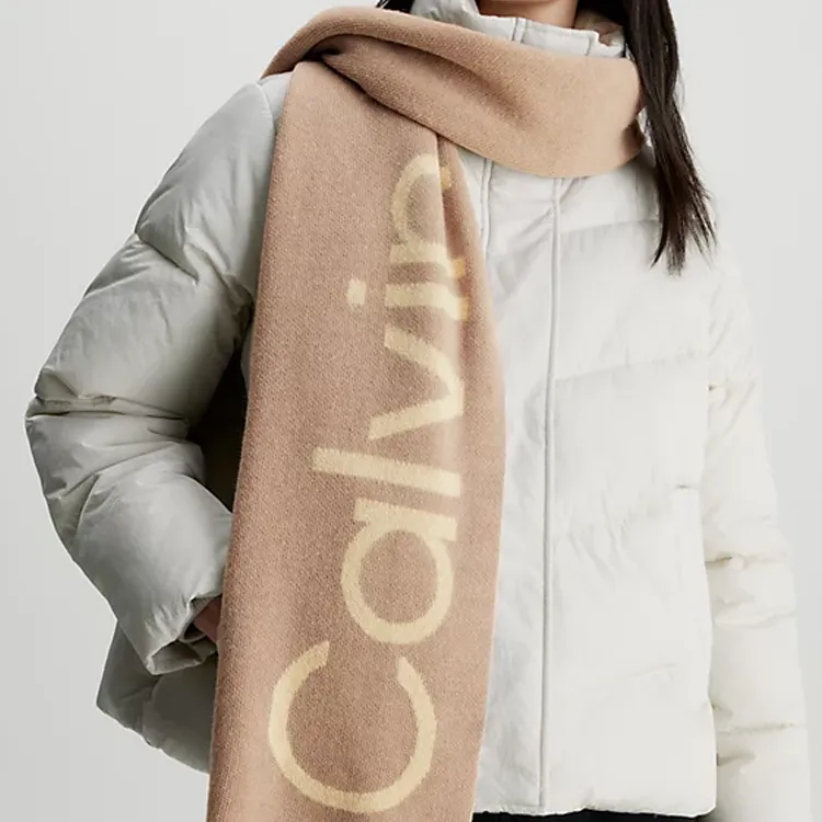 CK/Calvin Klein Knit Scarves Women's Khaki-1