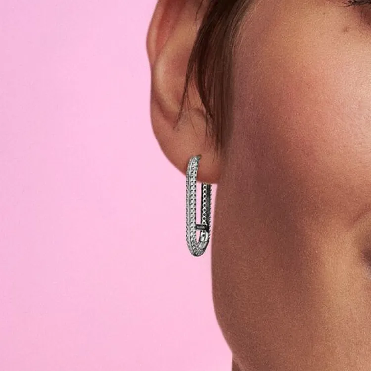 Pandora Earrings Women's Silver-2