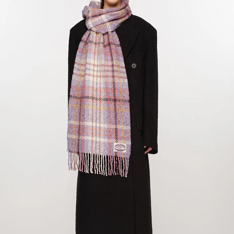 Acne Studios Checked Fringed Edge Scarf-1