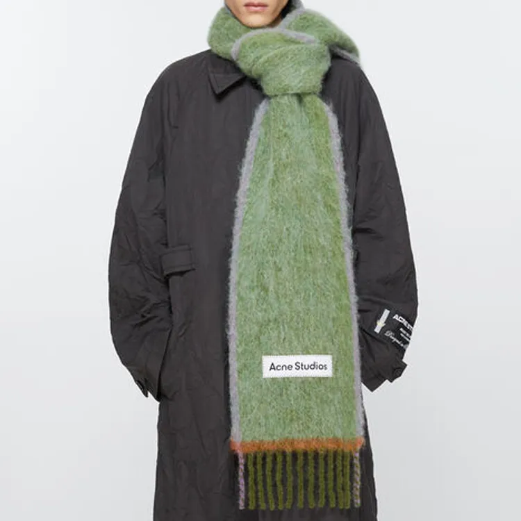 Acne Studios Logo appliqué Contrasting trim Scarf-1