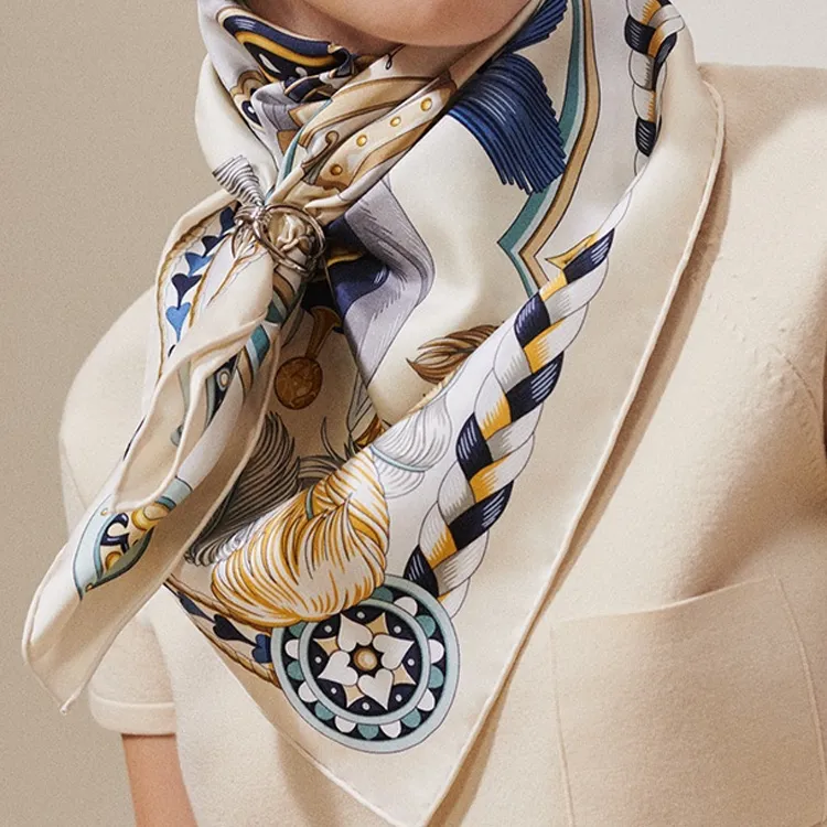 HERMES Silk Scarves Women's Multicolor-4