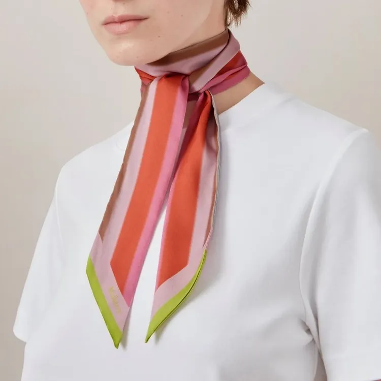 Mulberry Silk Scarves Women's Red-3