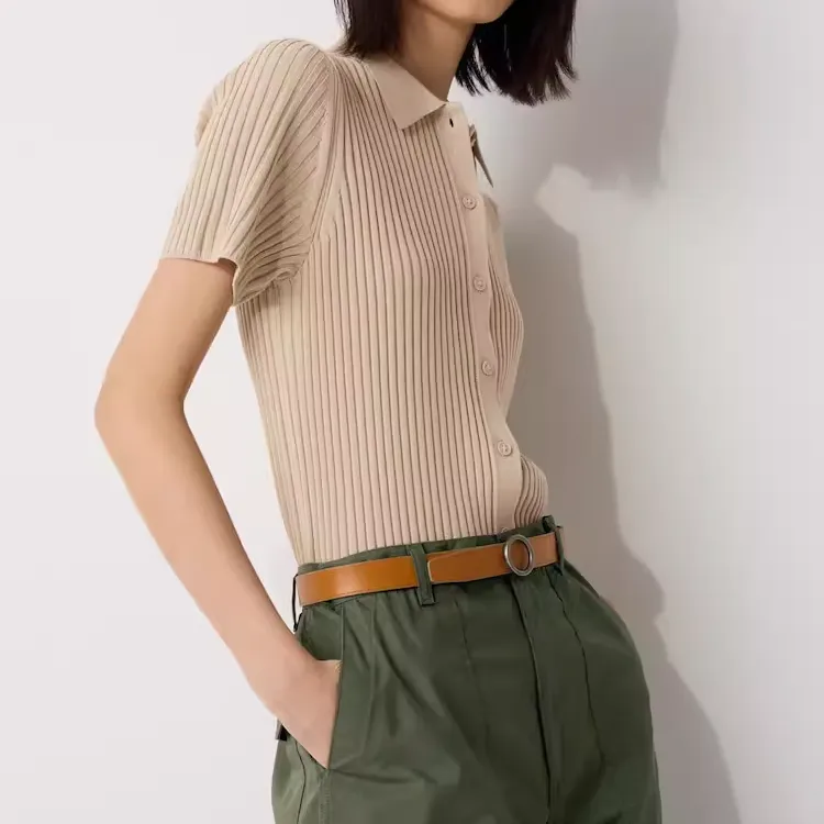 UNIQLO Solid Color Design Smooth Buckle Cow Leather Leather Belts Women's Multicolor Width 2.4CM-4