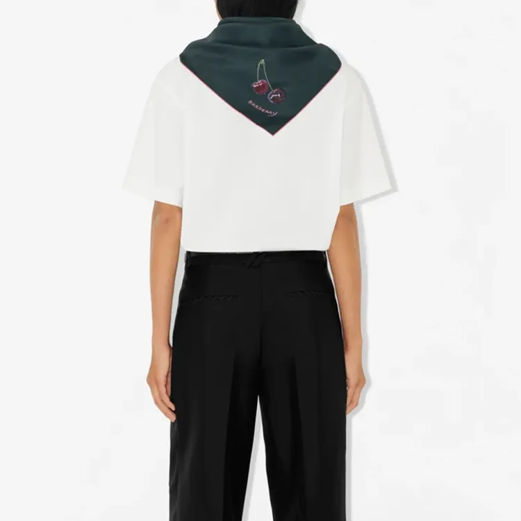 Burberry Crystal Cherry Silk Scarf-2