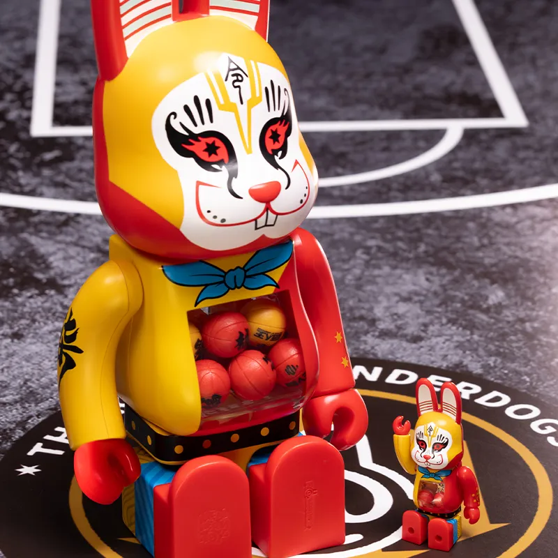 BE@RBRICK X The King Of Underdogs 400%100% Seven Years Of Victory General Of Conquest Trendy Figures 7/28cm-6