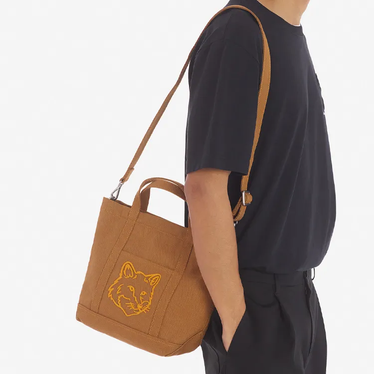 Maison Kitsune Fox Head Mini Tote Bag-4
