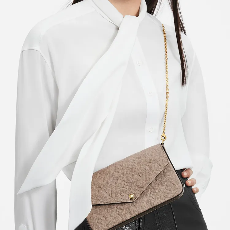 LOUIS VUITTON Felicie Pochette Turtledove-7