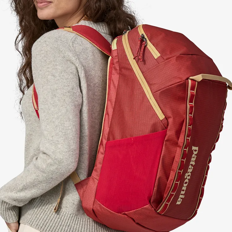 Patagonia Recycled Polyester Backpack Unisex Travel Red-3