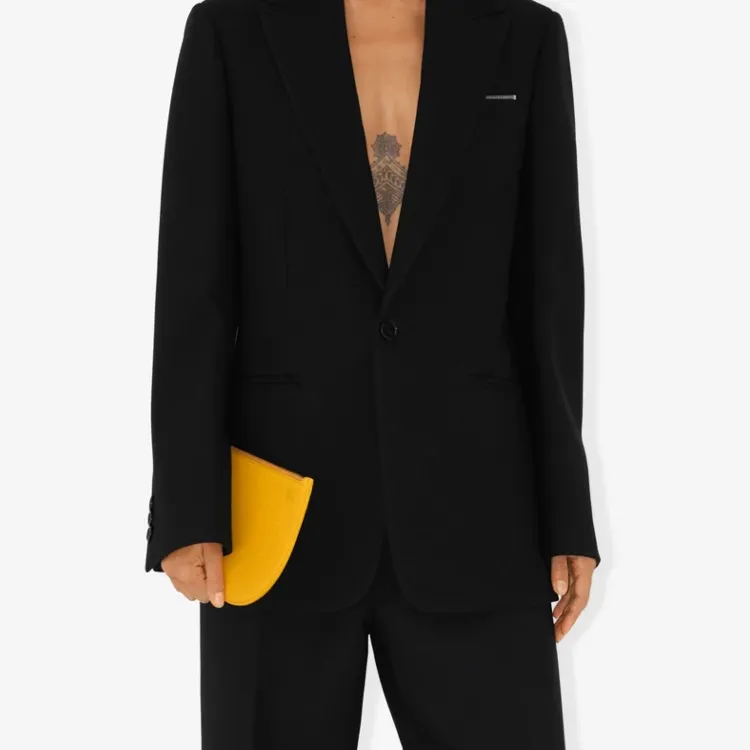 Burberry Calfskin Storage Bag Large Size Women's Touch Me Not Yellow-4