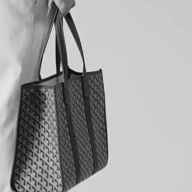 GOYARD Villette Canvas With Leather Tote Bag Shopping Bag Shoulder Bag Handbag Medium Size Unisex Khaki & Green-5