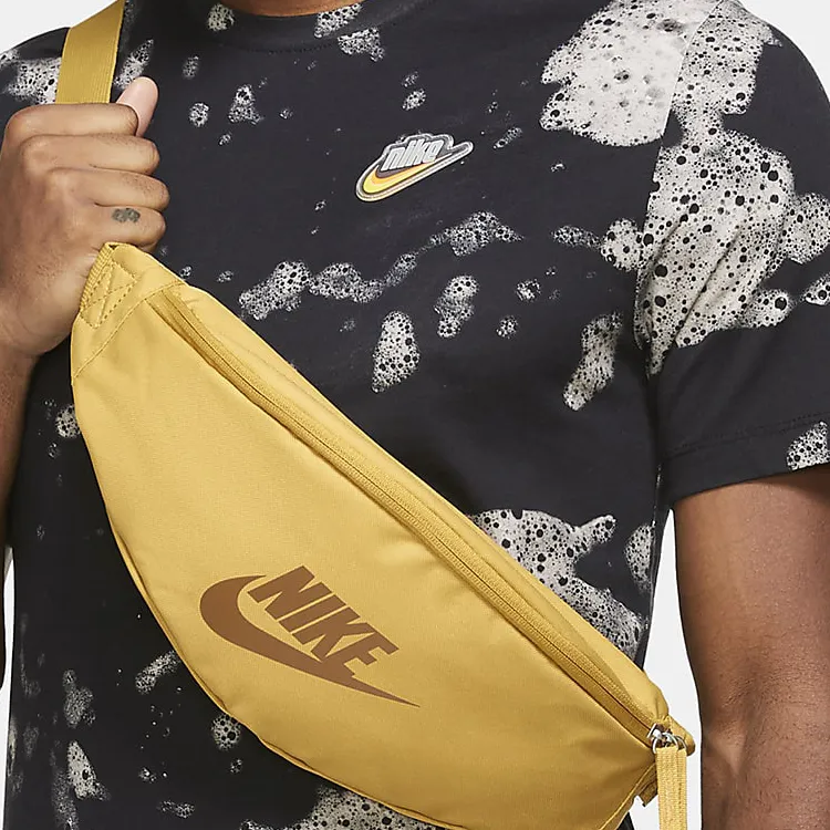 Nike Nylon One Shoulder Crossbody Fanny Pack Regular Unisex Wheat Gold & Ale Brown-4