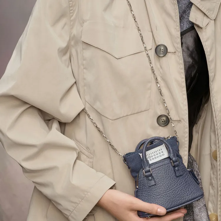 Maison Margiela 5AC Grain Calfskin Portable Crossbody Bag, Shoulder Bag Regular Women's Marine Blue-5