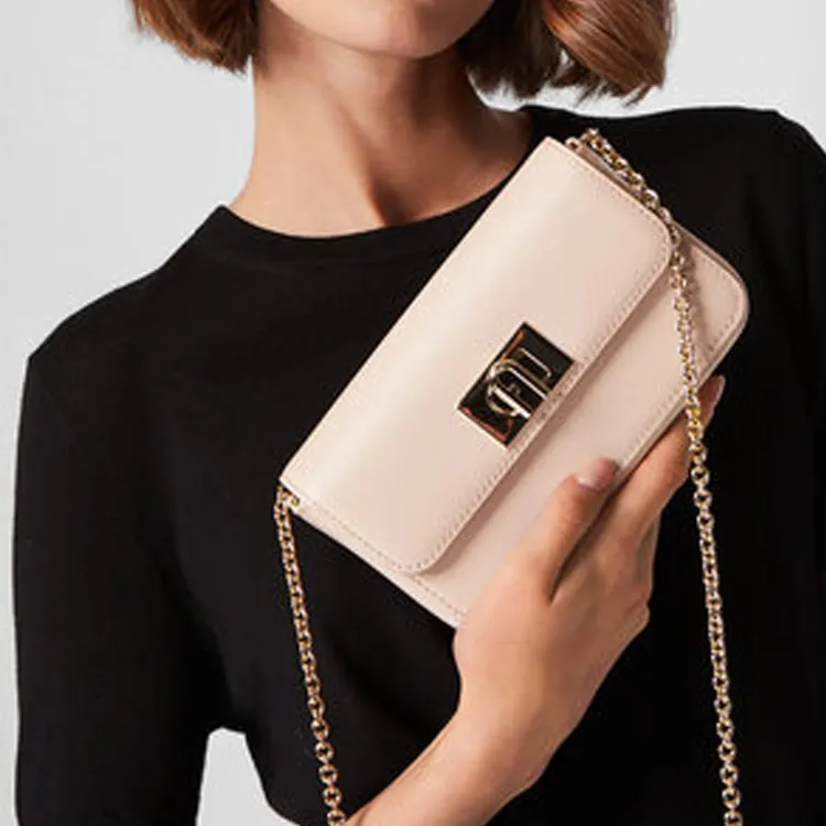 Furla 1927 Collection Leather Crossbody Bags Shoulder Bags Women's Nude Pink-4