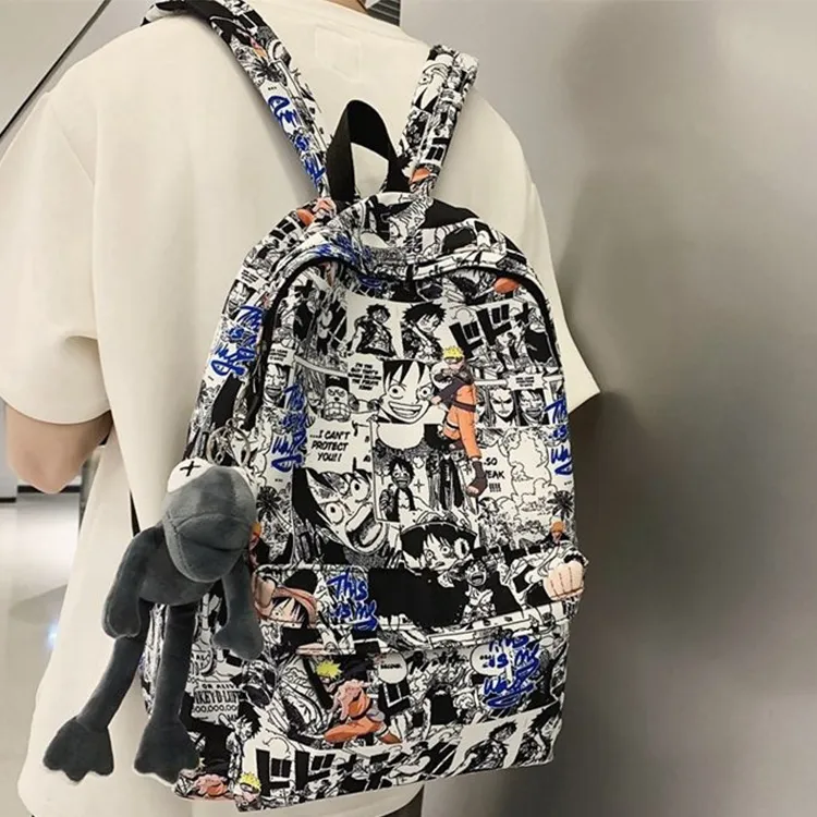 NOMK Nylon Backpack Regular Women's Black/Pink/Haze Blue-9