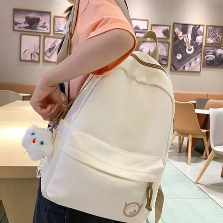 NOMK Nylon Fabric Backpack Regular Unisex Multicolor-9