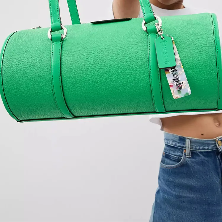 Coachtopia Eggstone Grain Leather Handbag Shoulder Bag Women's Green-4