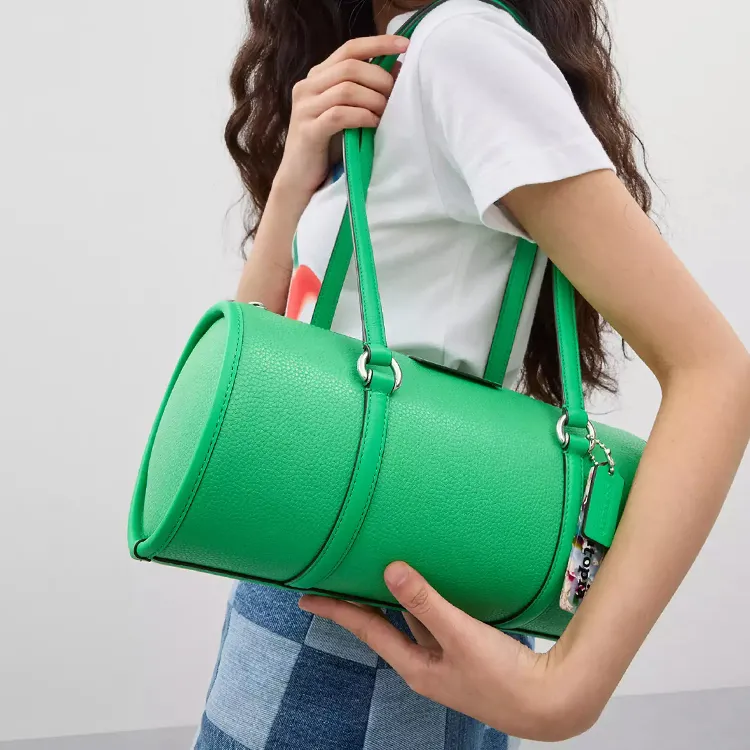 Coachtopia Eggstone Grain Leather Handbag Shoulder Bag Women's Green-5