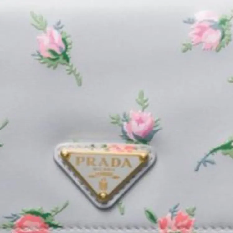 PRADA Leather Wallet Regular Women's Pearl Gray-4