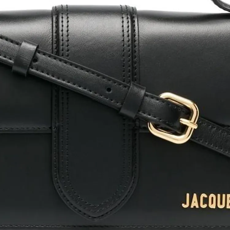 Jacquemus Cow Leather Shoulder Bag, Crossbody Bag, Handbag Women's Black-2