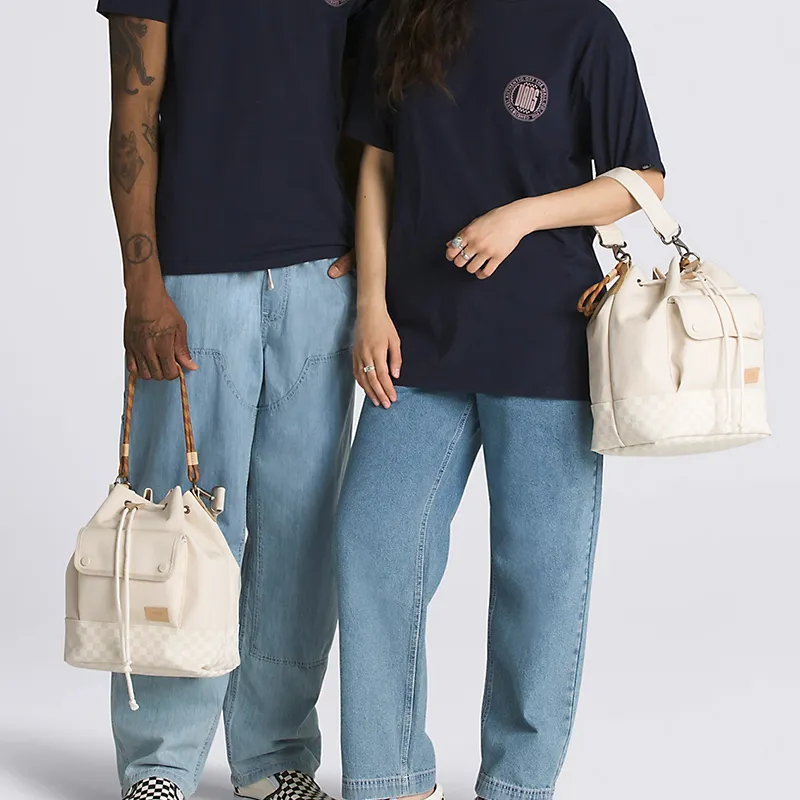 Vans Cotton Bucket Bag Handbag Regular Unisex Natural/Dove Color-2