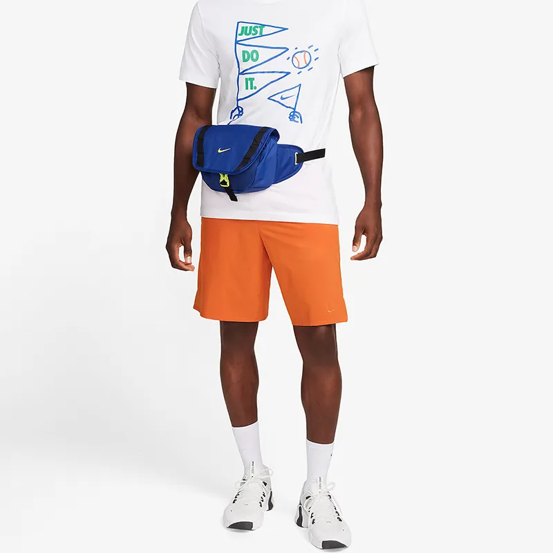 Nike Polyester Nylon Blend Crossbody Fanny Pack Regular Unisex Dark Royal Blue & Atomic Green-5