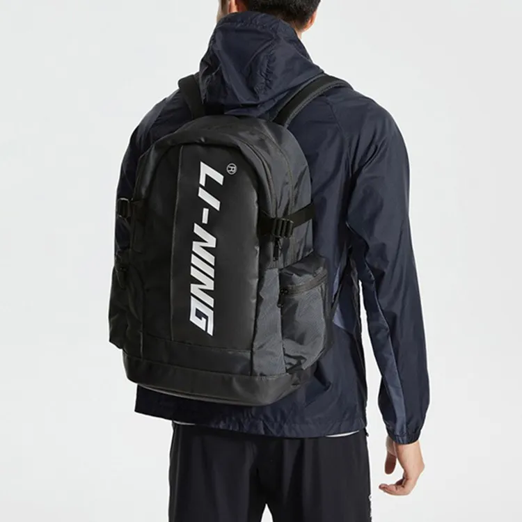 LiNing Training Series Polyester Backpack Regular Unisex Black-6