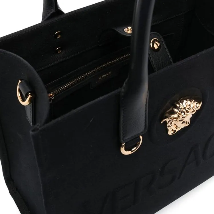 VERSACE Small La Medusa Canvas Tote Bag-2