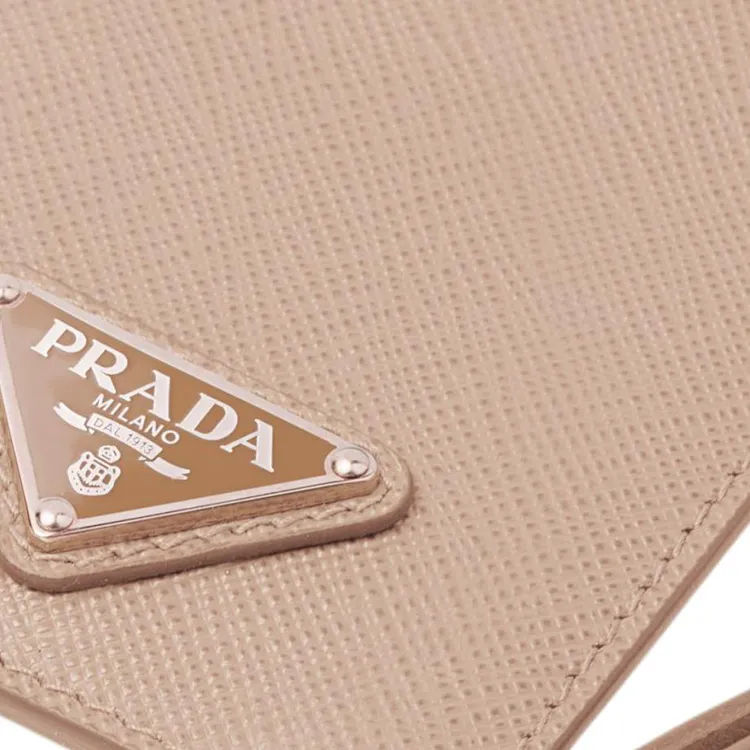 PRADA Saffiano Leather Card Holder Women's Pink Pink-4