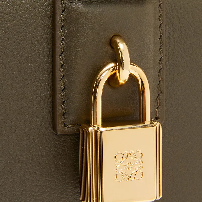 LOEWE Amazona Cow Leather Shoulder Bag, Crossbody Bag, Handbag Regular Women's Dark Khaki Green-6