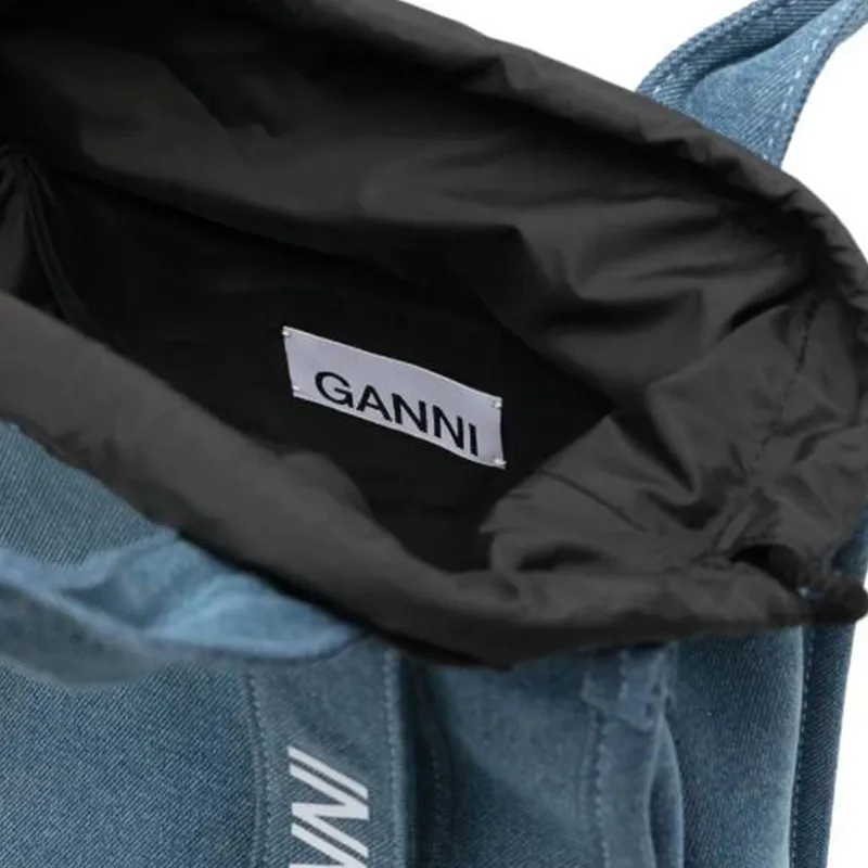 GANNI Tech Denim Tote Bag-2
