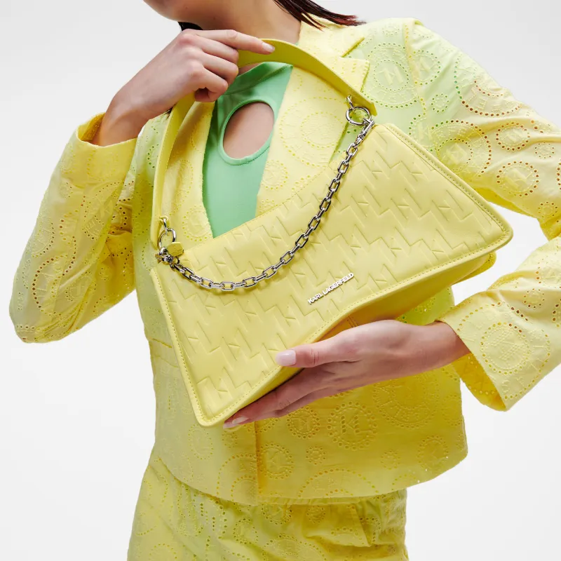 KARL LAGERFELD PU Crossbody Bag, Shoulder Bag Regular Women's Yellow-4