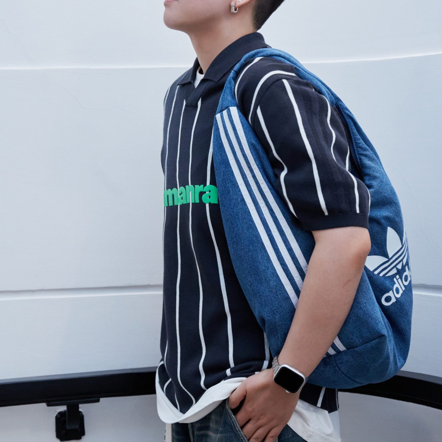 Adidas originals Denim Handbag Blue - POIZON