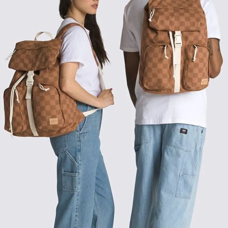 Vans Cotton Backpack Regular Men's Brown-3