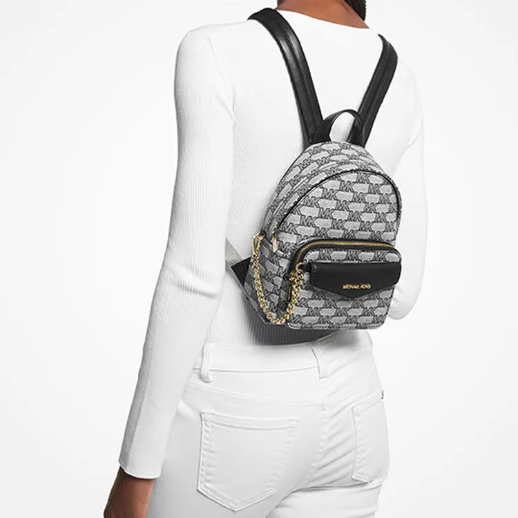 MICHAEL KORS Maisie Coated Canvas 2-in-1 Backpack Extra Small Women's Black-4