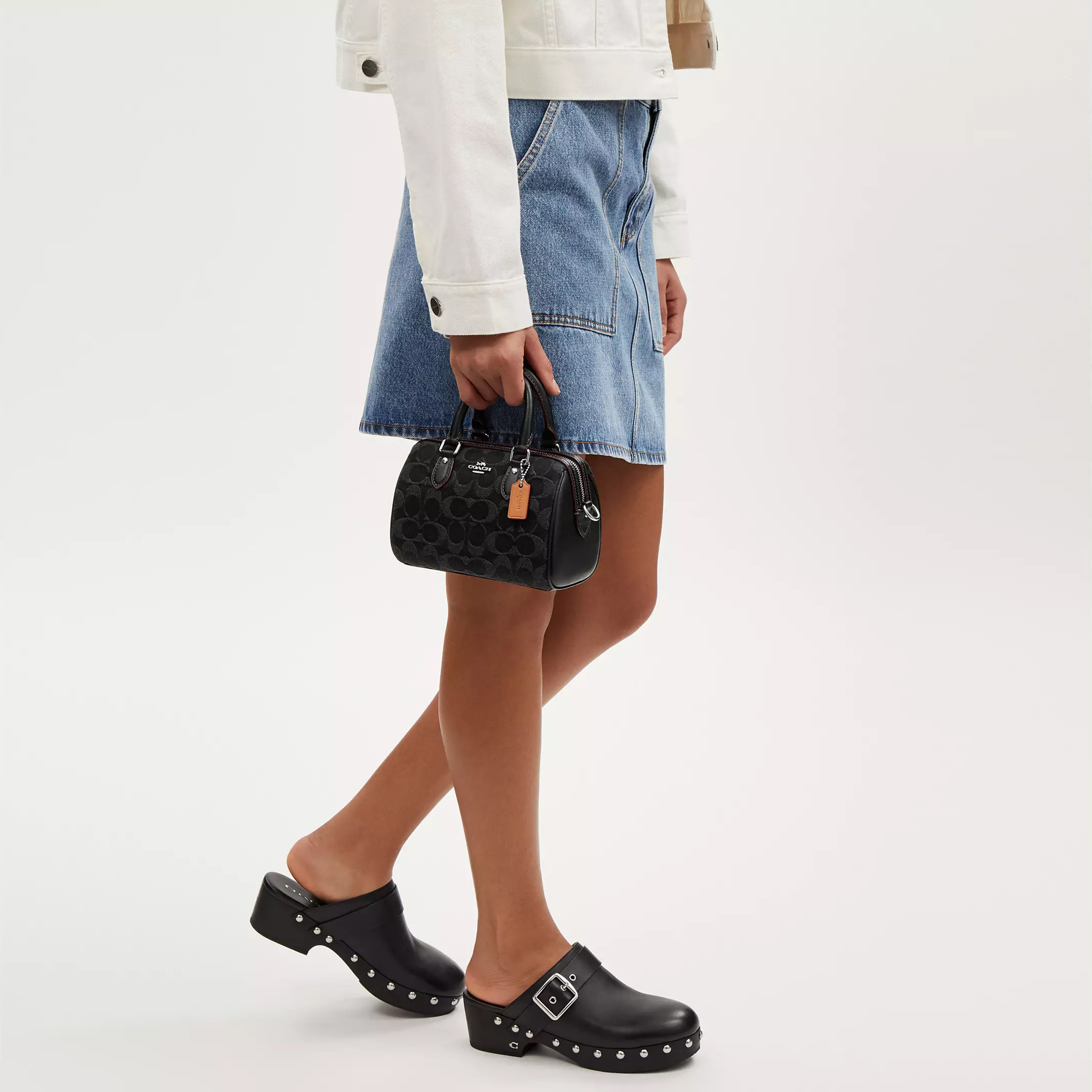 COACH Rowan Denim Handbag Shoulder Bag Crossbody Bag Mini