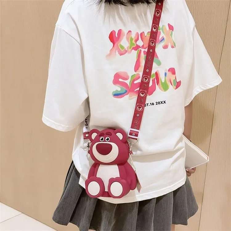 Disney Polyester Silicone Coin Purse Cell Phone Edition Regular Unisex White Red-6