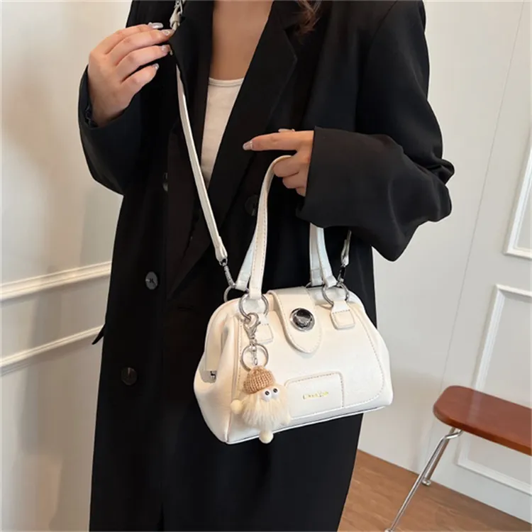 SUPERCUTE PU Doctor Bag Crossbody Bag Handbag Regular Women's White/Black/Coffee/Brown-3