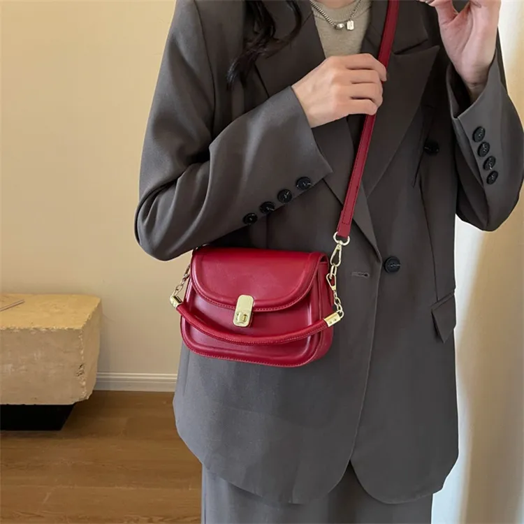 Duoluplo Doron Paul PU Handbag, Shoulder Bag Regular Women's Ecru/Black/Burgundy/Brown-10