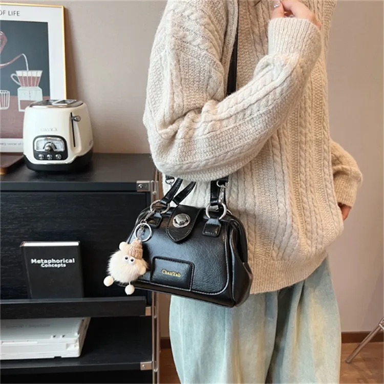 SUPERCUTE PU Doctor Bag Crossbody Bag Handbag Regular Women's White/Black/Coffee/Brown-11