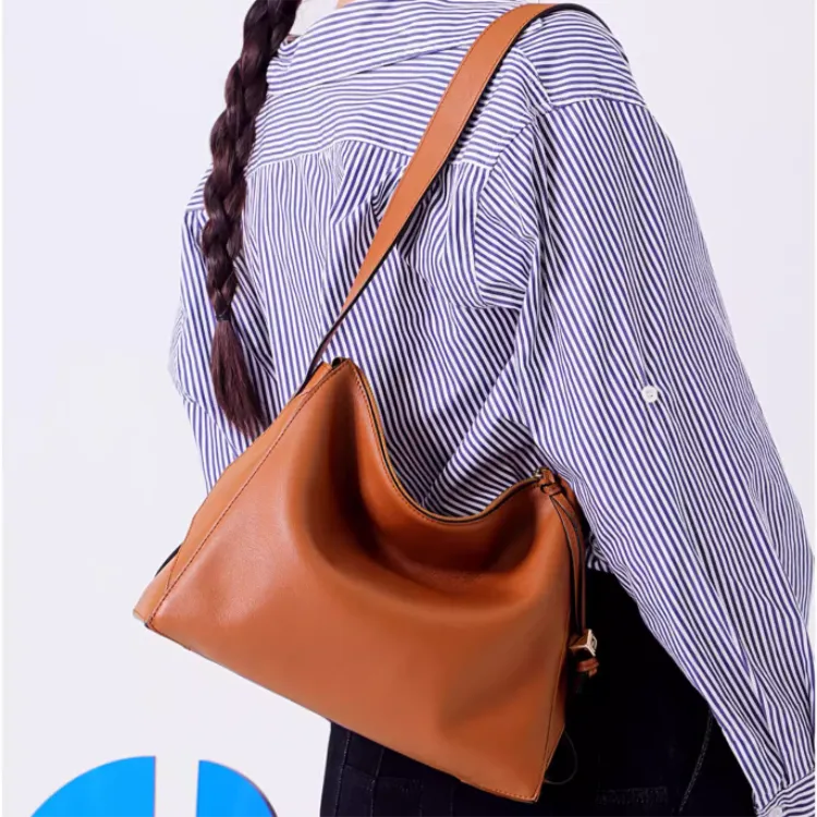 FION Top Grain Cow Leather Underarm Crossbody Bag, Shoulder Bag Regular Women's Multicolor-3