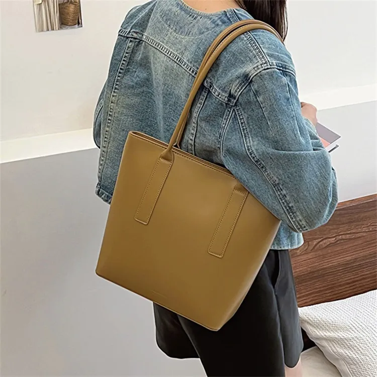Duoluplo Doron Paul Pu Tote Bag, Shopping Bag, Handbag, Shoulder Bag Regular Women's Black/Coffee/Brown/Khaki-9