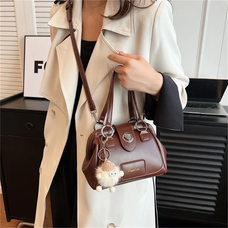 SUPERCUTE PU Doctor Bag Crossbody Bag Handbag Regular Women's White/Black/Coffee/Brown-17